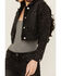 Image #3 - Vibrant Denim Women's Rhinestone Cropped Denim Jacket, Black, hi-res