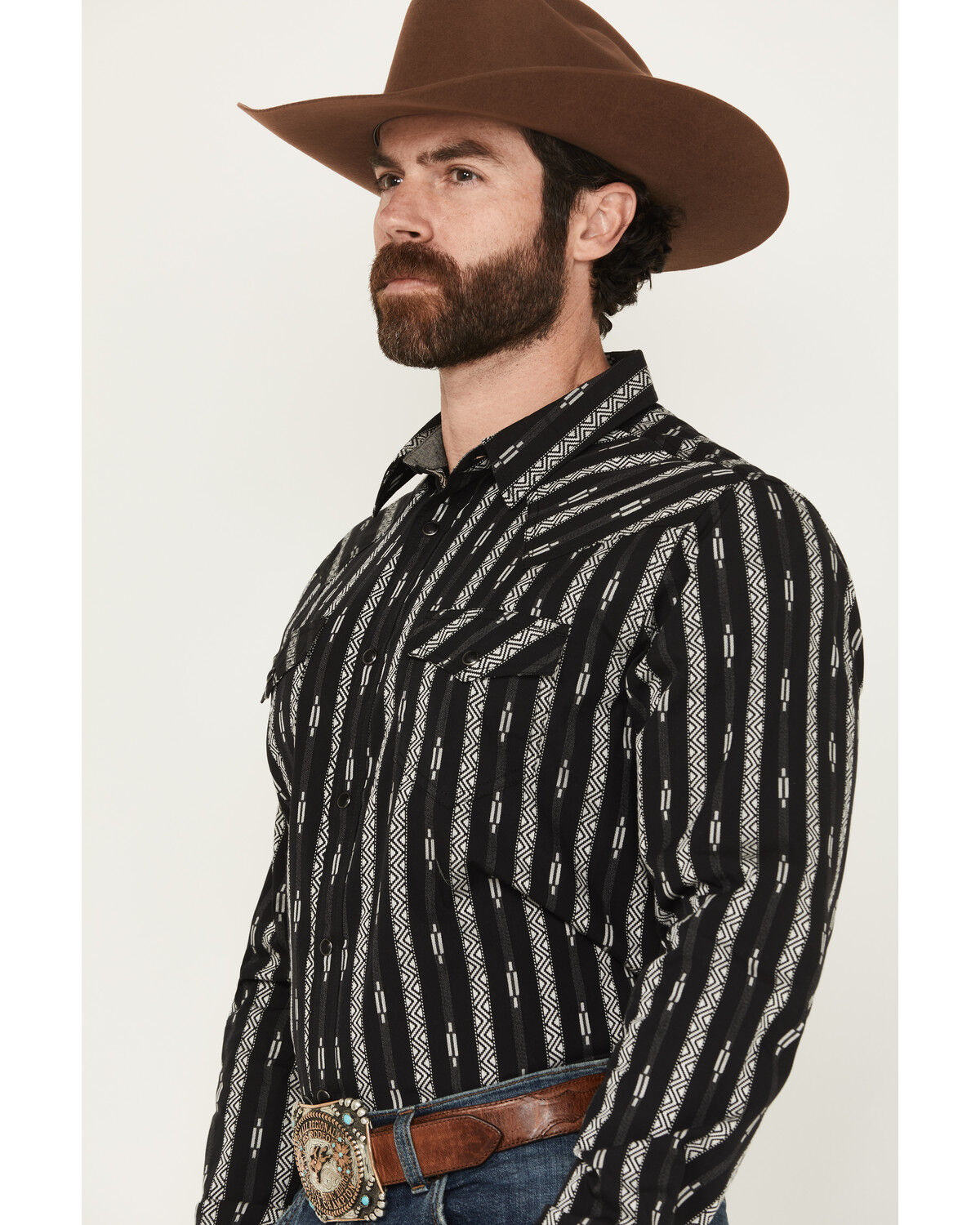 Product Name:  Cody James Men's Range Rover Ready Striped Long Sleeve Snap Western Shirt
