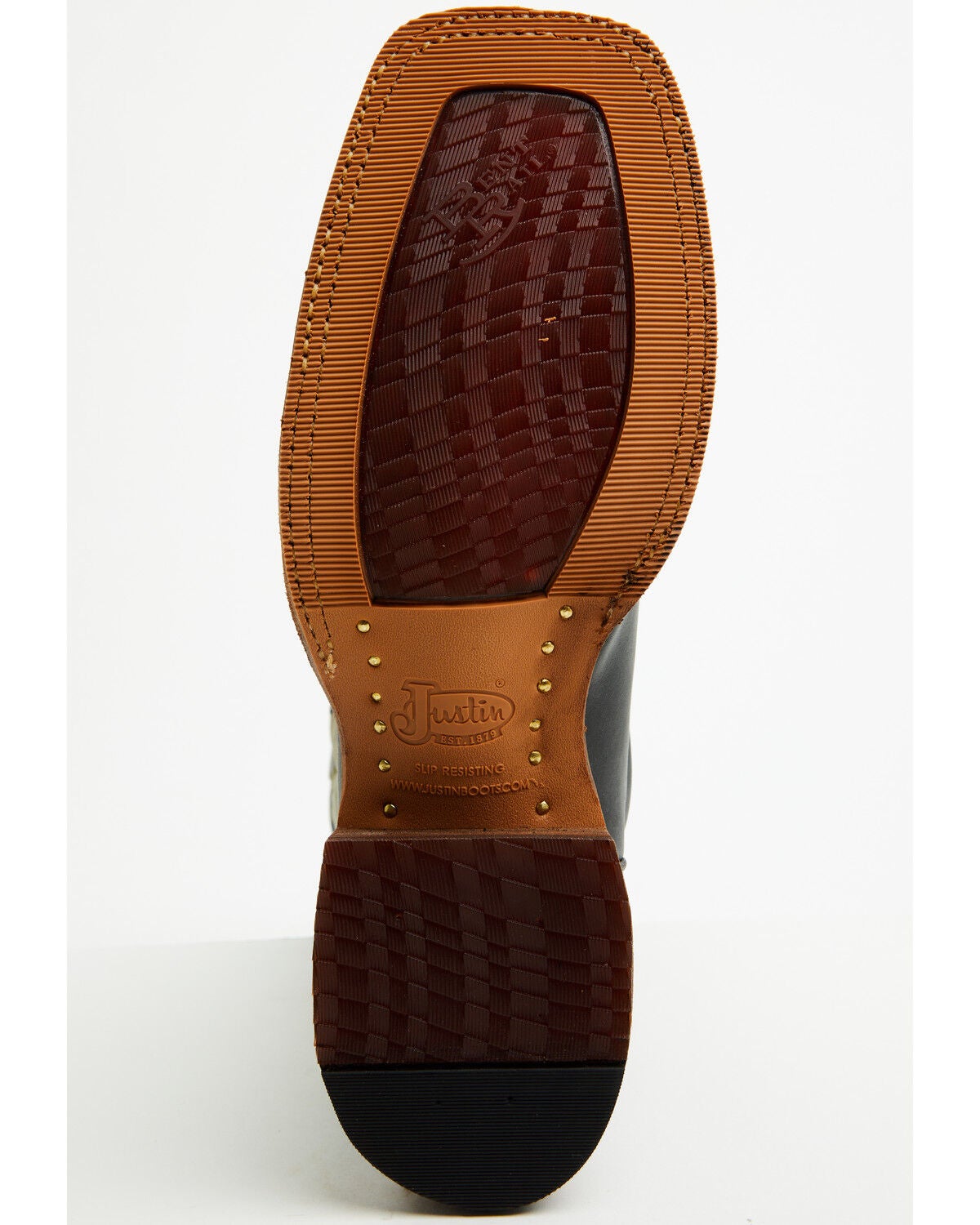 Image #7 - Justin Men's Bent Rail Walsh Performance Western Boots - Broad Square Toe, Green, hi-res