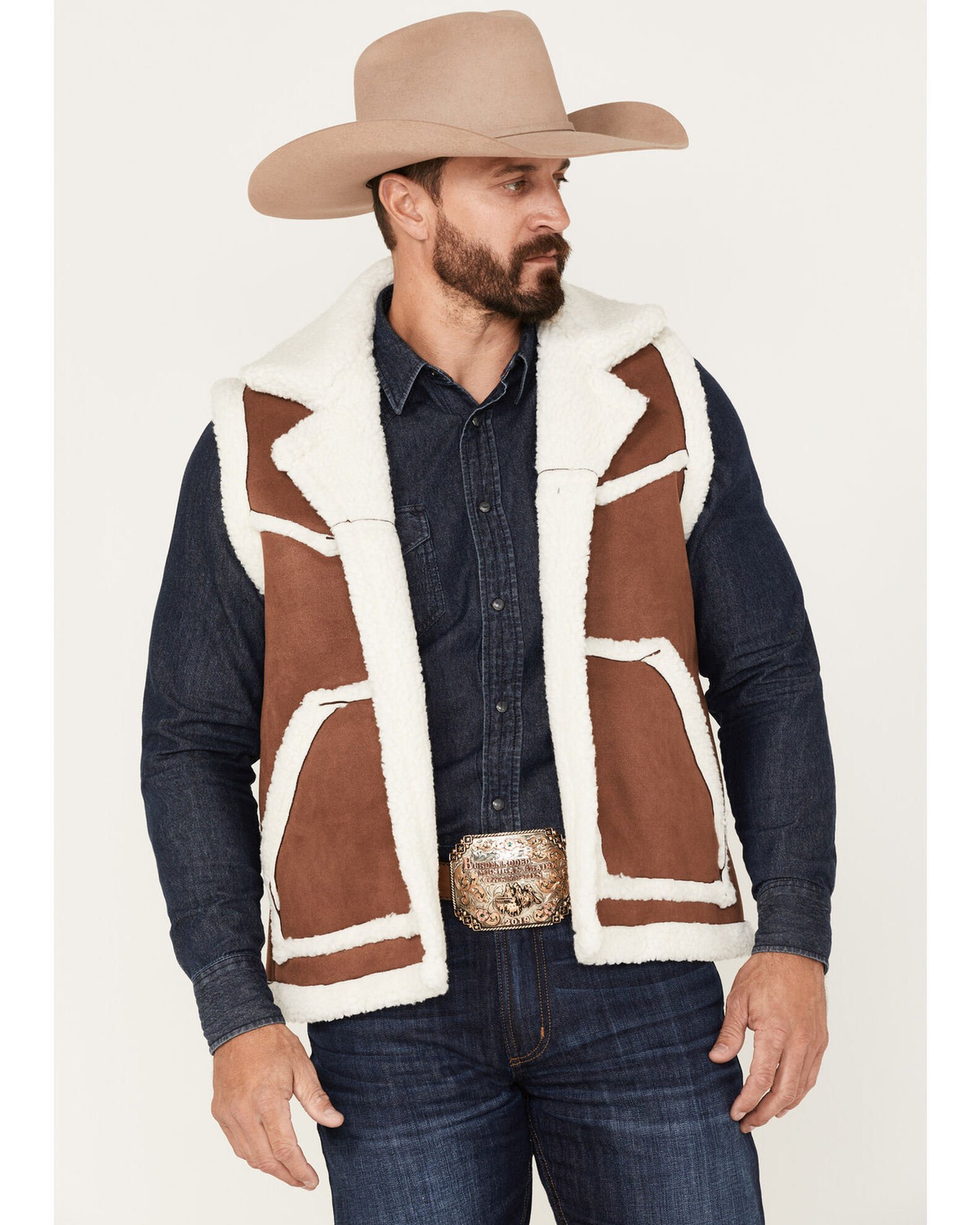Wrangler Men's Sherpa Cowboy Vest | Boot Barn