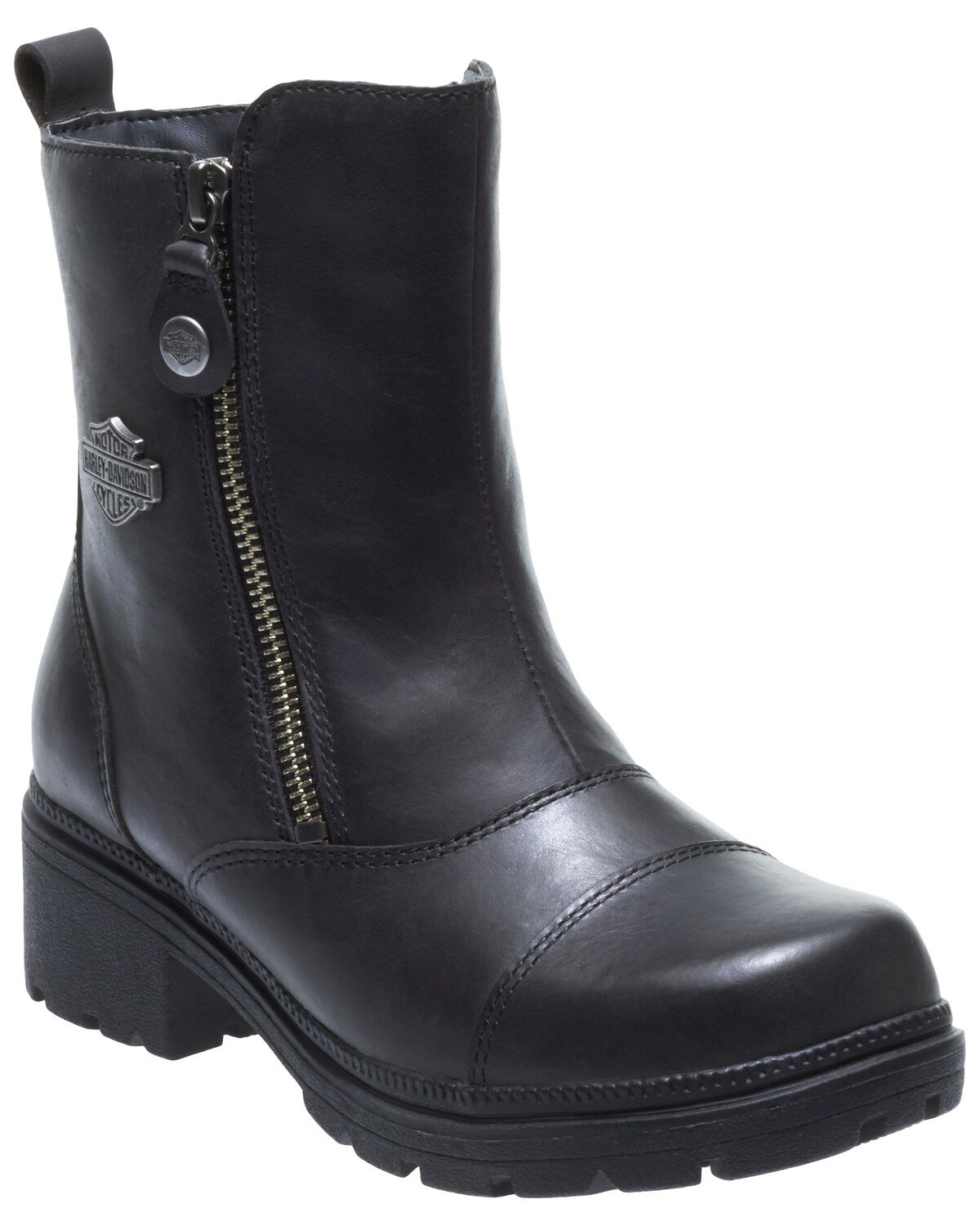 ladies black biker style boots