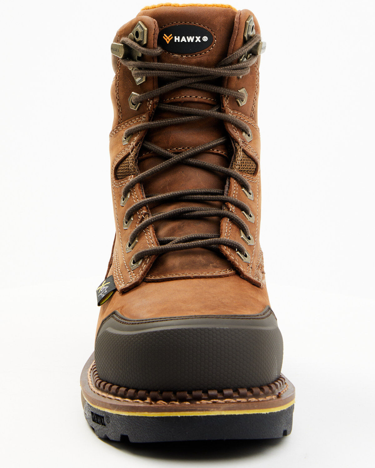 Image #4 - Hawx Men's 8" Crew Chief Internal Internal Met Guard Work Boots - Composite Toe, Brown, hi-res