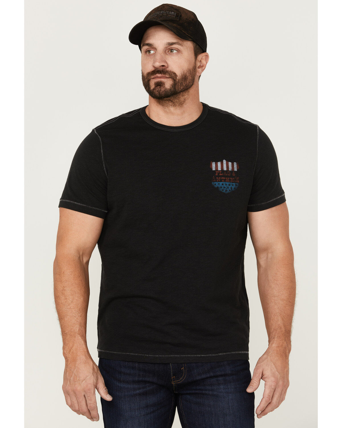 Image #1 - Flag & Anthem Men's Freedom Shield Graphic T-Shirt, Black, hi-res