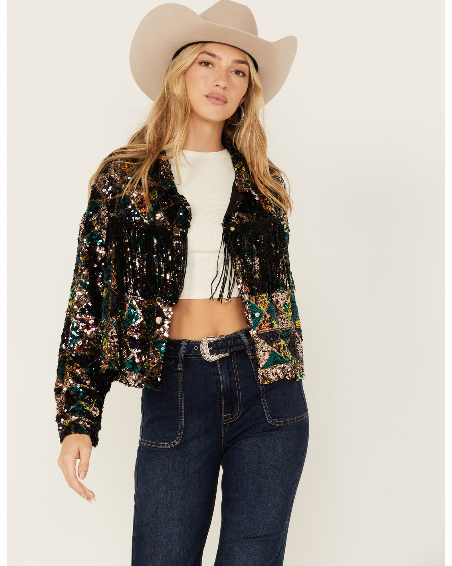 Embellished hotsell cropped jacket