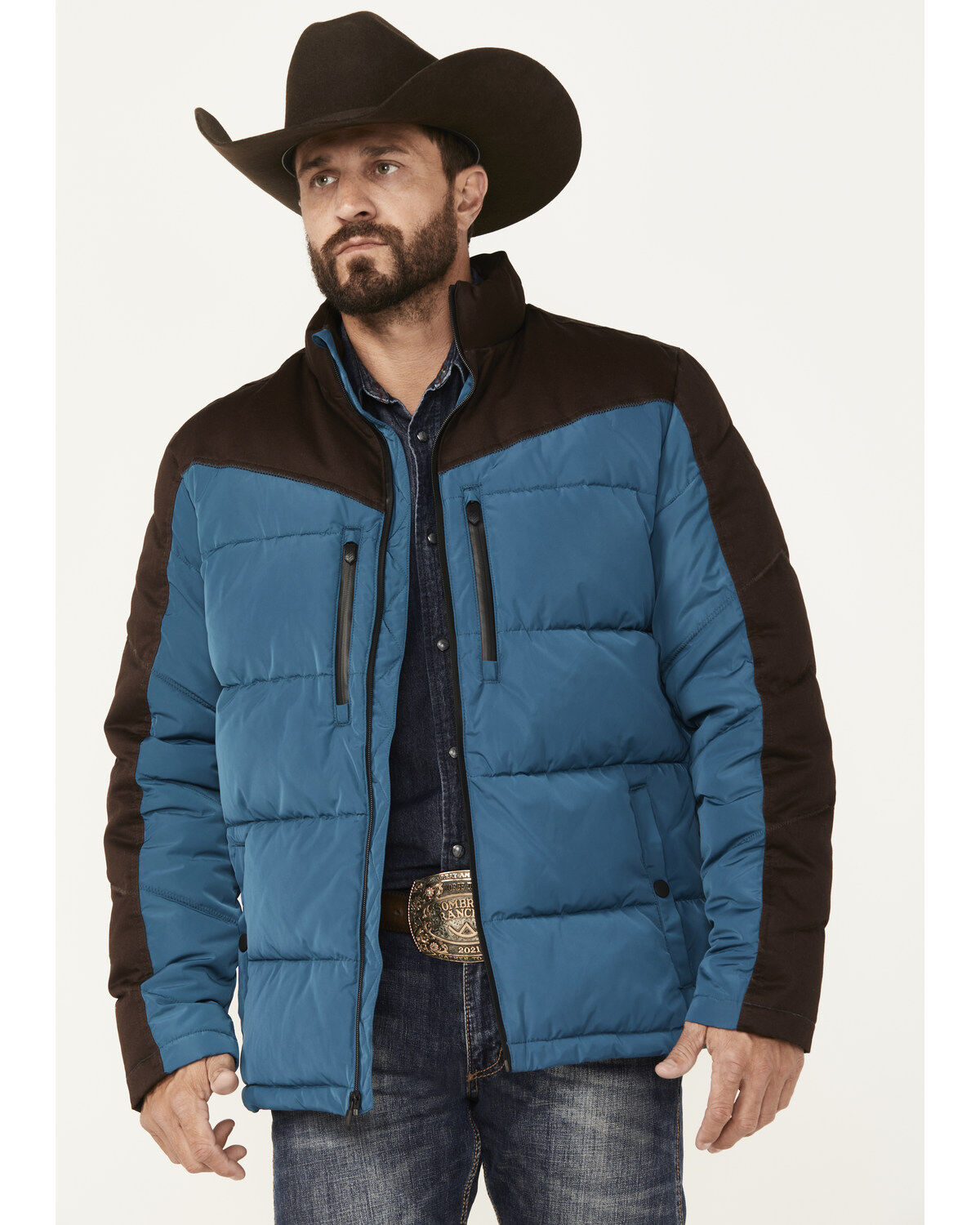 期間限定30％OFF! RANK 45® Men's Color Block Puffer Jacket | Boot Barn ジャケット・アウター
