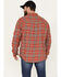 Image #4 - Brothers and Sons Men's Plaid Long Sleeve Button-Down Western Flannel Shirt, Red, hi-res