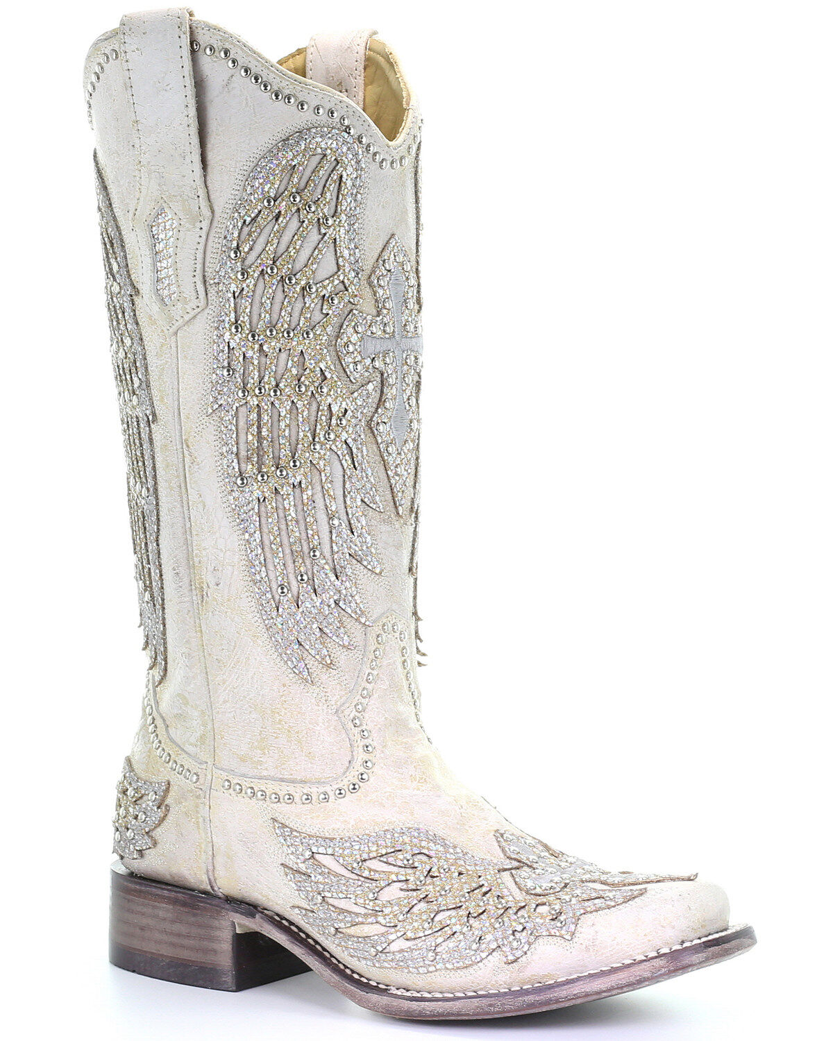 white square toe boots