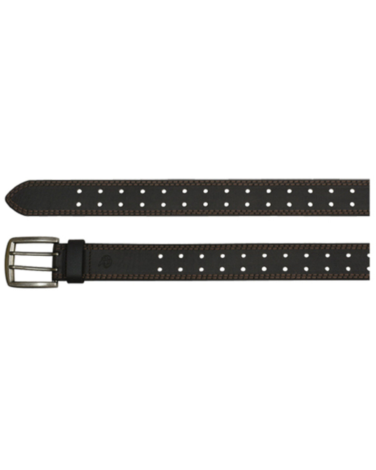 Image #1 - Georgia Boot Men's Textured Double Prong Belt, Brown, hi-res