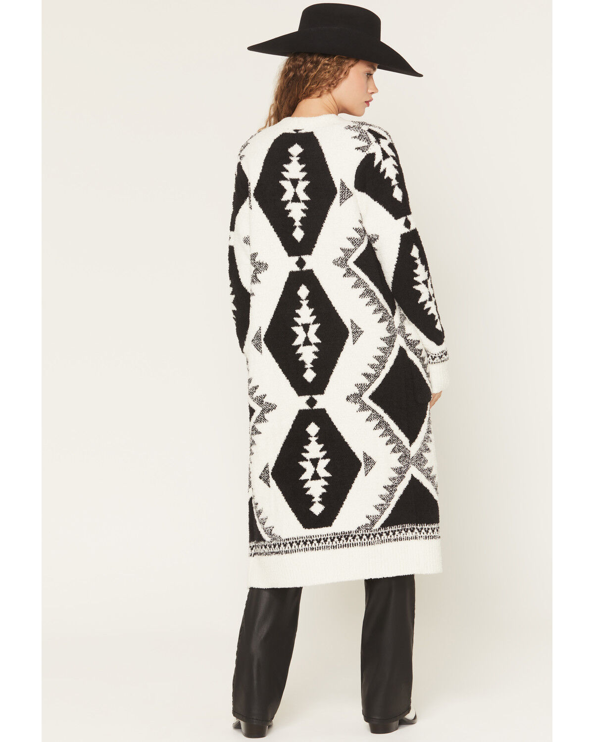Image #4 - Idyllwind Women's Prairie Southwestern Print Cozy Long Cardigan, Cream, hi-res
