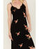 Image #3 - Wild Moss Women's Embroidered Slip Midi Dress, Black, hi-res