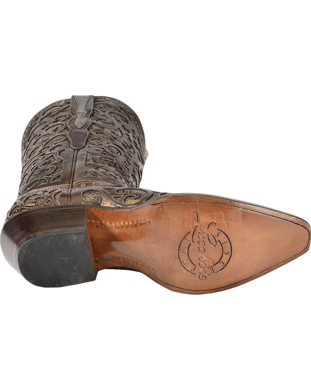 Image #5 - Lucchese Handcrafted 1883 Sierra Lasercut Inlay Western Boots - Snip Toe, , hi-res