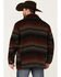 Cinch Men's Striped Twill Snap Front Wool Frontier Coat , Black, hi-res