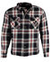 Image #1 - Milwaukee Performance Men's Black/White/Red Aramid Flannel Biker Jacket - 3X, Black/red, hi-res