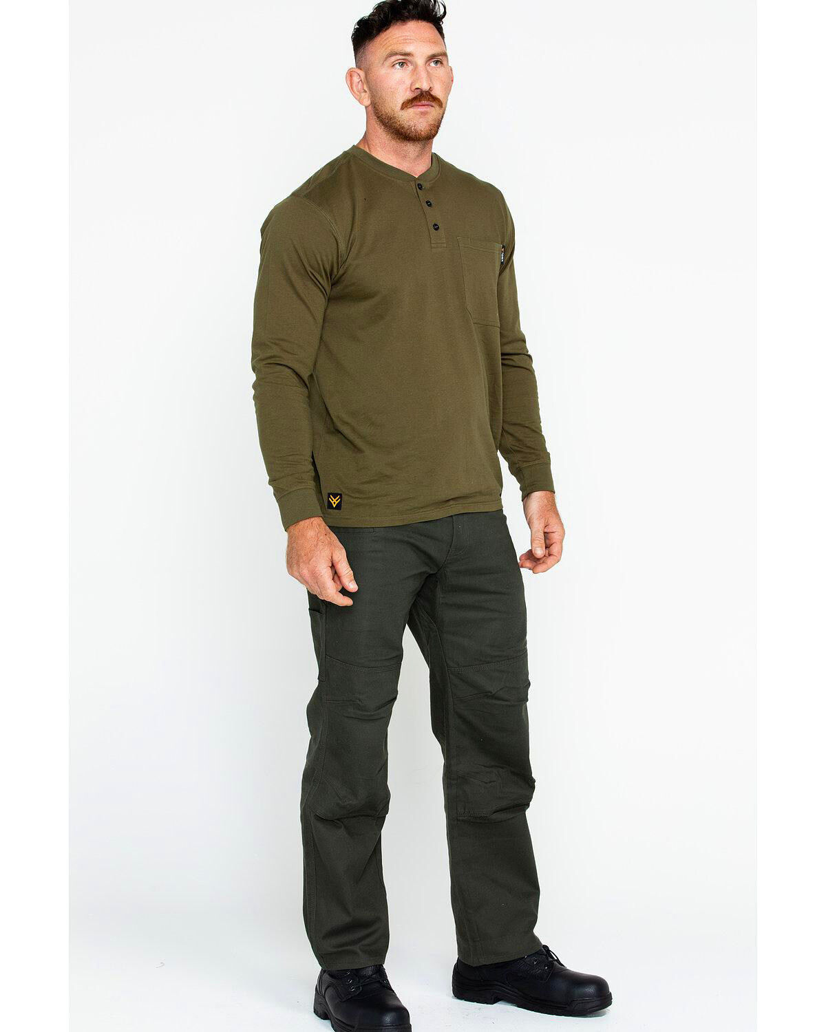 Image #6 - Hawx Men's Pocket Henley Work Shirt - Big & Tall, , hi-res