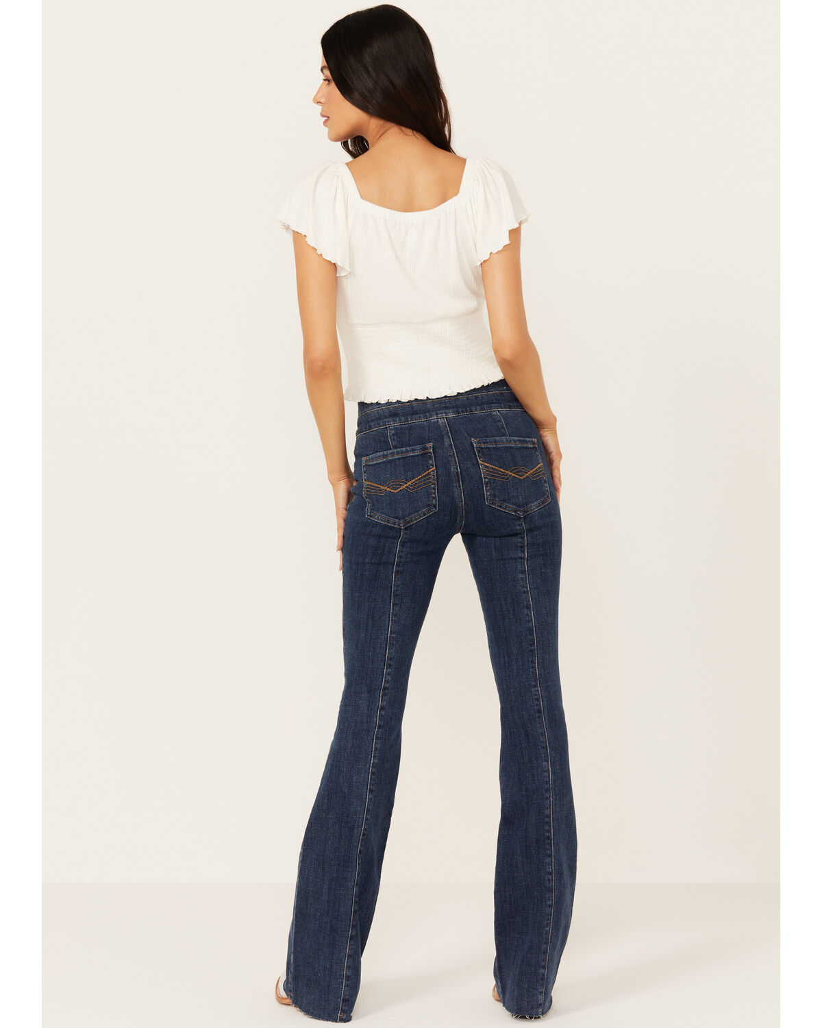Image #3 - Idyllwind Women's La Vista Dark Wash Legend High Rise Bootcut Comfort Stretch Denim Jeans, Medium Wash, hi-res