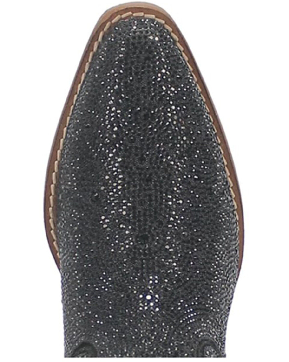 Image #6 - Dingo Women's Rhinestone Western Fashion Booties - Round Toe, Black, hi-res