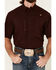 Image #3 - Ariat Men's Solid Maroon TEK Short Sleeve Button-Down Western Shirt, Burgundy, hi-res
