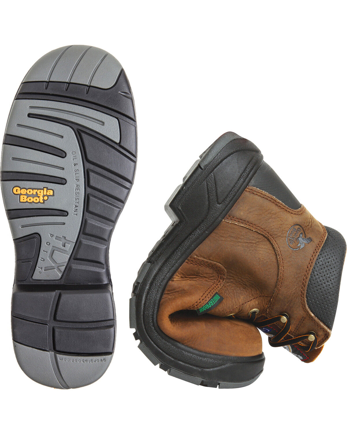 Image #5 - Georgia Men's Composite Toe FLXpoint Work Boots, Brown, hi-res