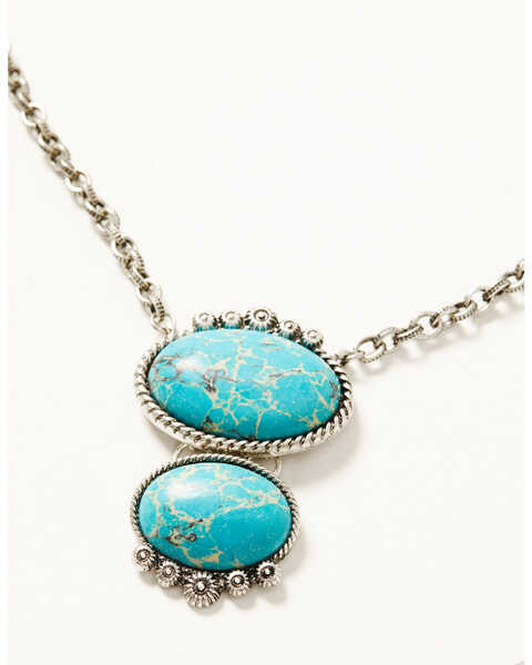 Image #2 - Shyanne Women's Moonbeam Turquoise Stone Necklace & Earrings Jewelry Set, Turquoise, hi-res
