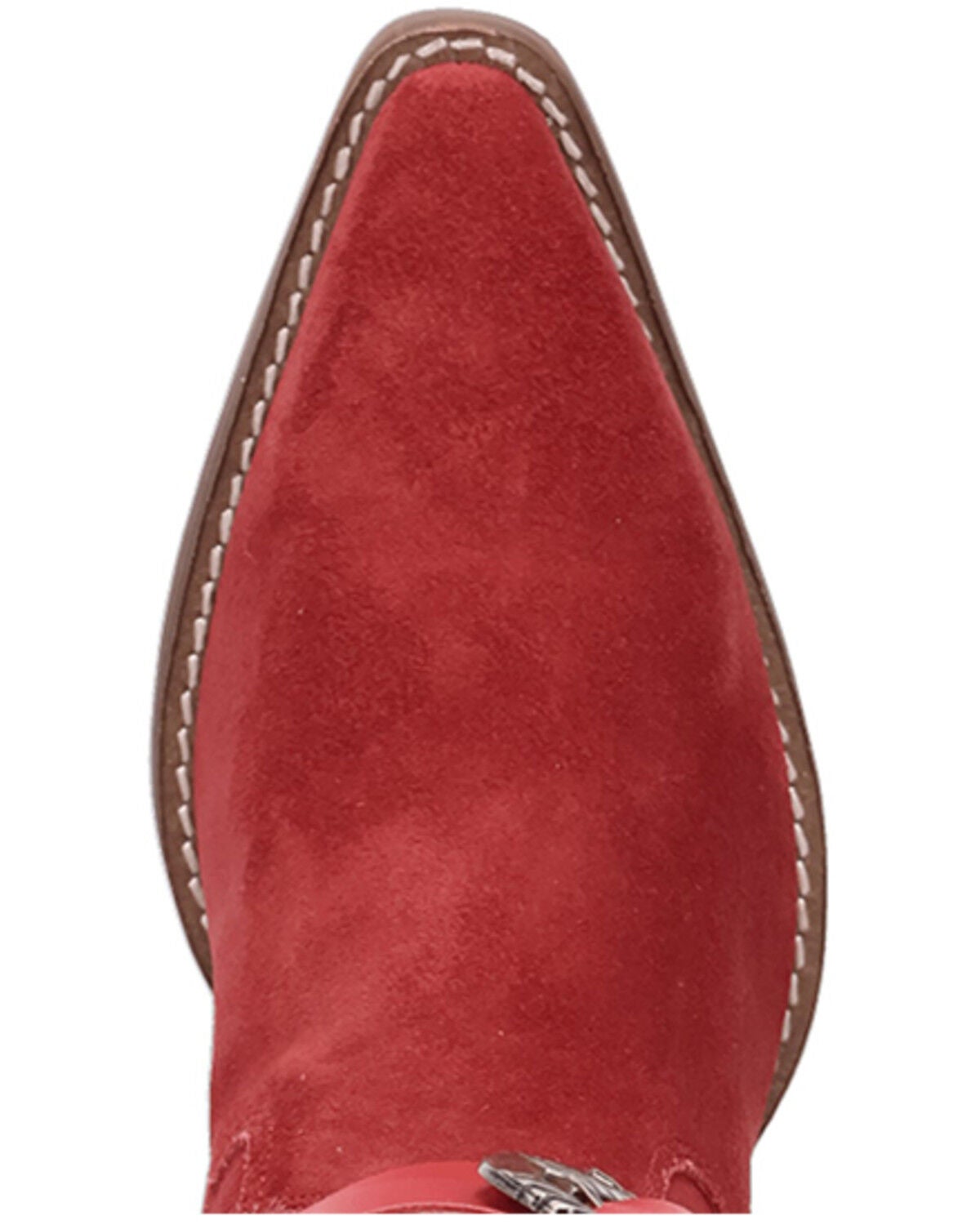 Image #6 - Dingo Women's Buck Wild Suede Tall Western Boots - Round Toe, Red, hi-res