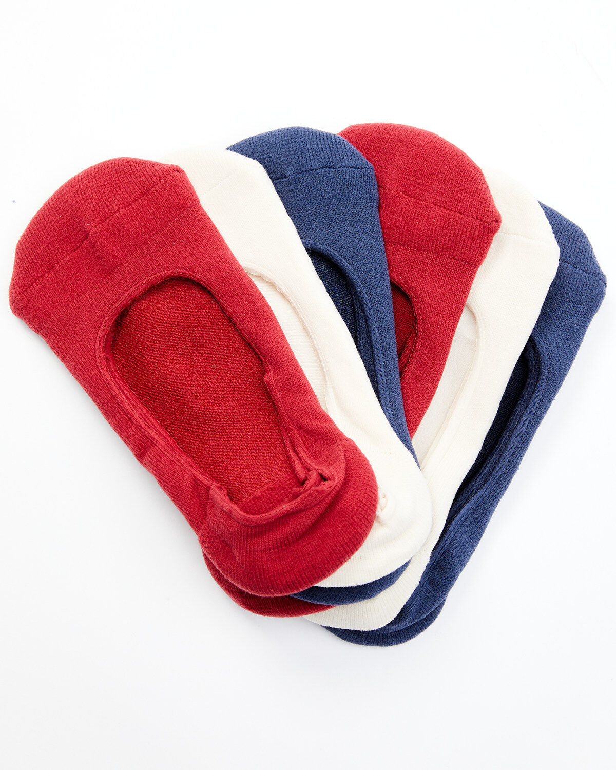 Image #1 - Shyanne Women's 6 Pack Basic Red White & Blue Peds, Multi, hi-res