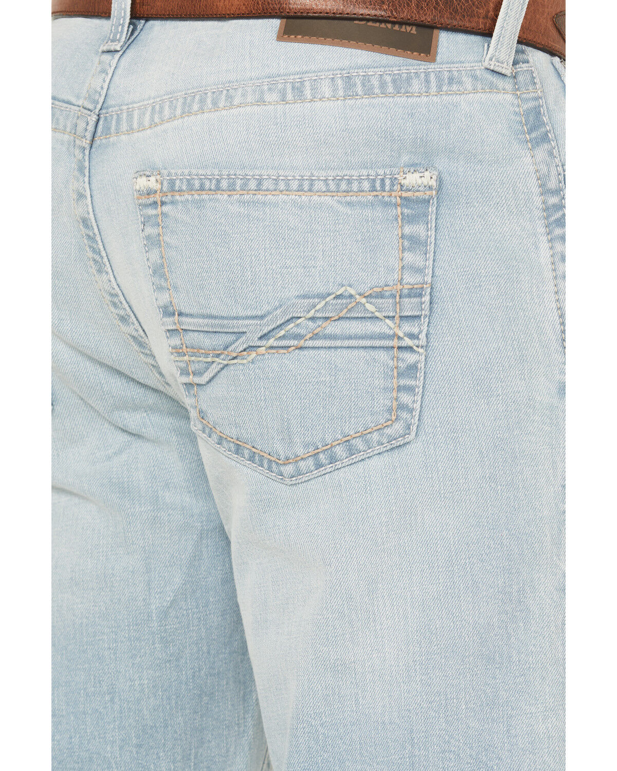Image #4 - Ariat Men's M7 Clive Light Wash High Rise Slim Straight Stretch Denim Jeans, Light Wash, hi-res