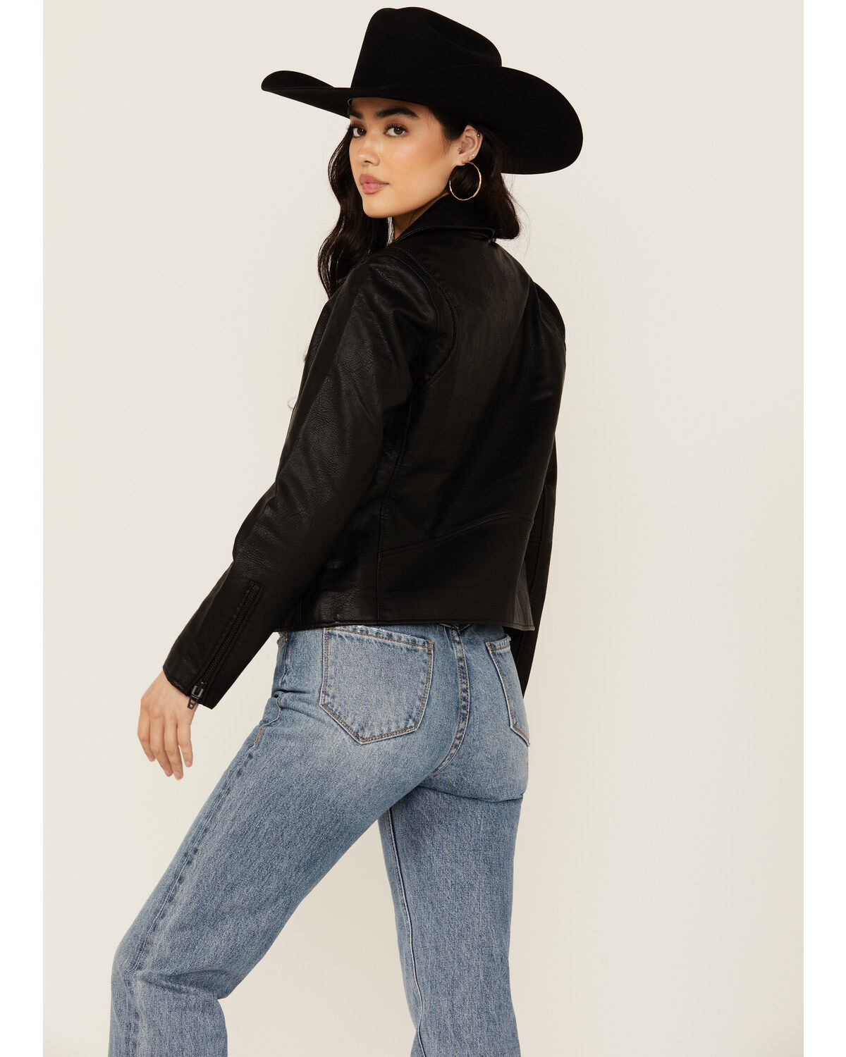 Image #4 - BLANKNYC Women's Faux Leather Moto Jacket, Black, hi-res