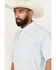 Image #2 - Ariat Men's VenTEK Solid Short Sleeve Button-Down Western Shirt, Light Blue, hi-res