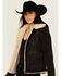 Image #3 - Idyllwind Women's Blackburn Reversible Denim Sherpa Jacket, Black, hi-res