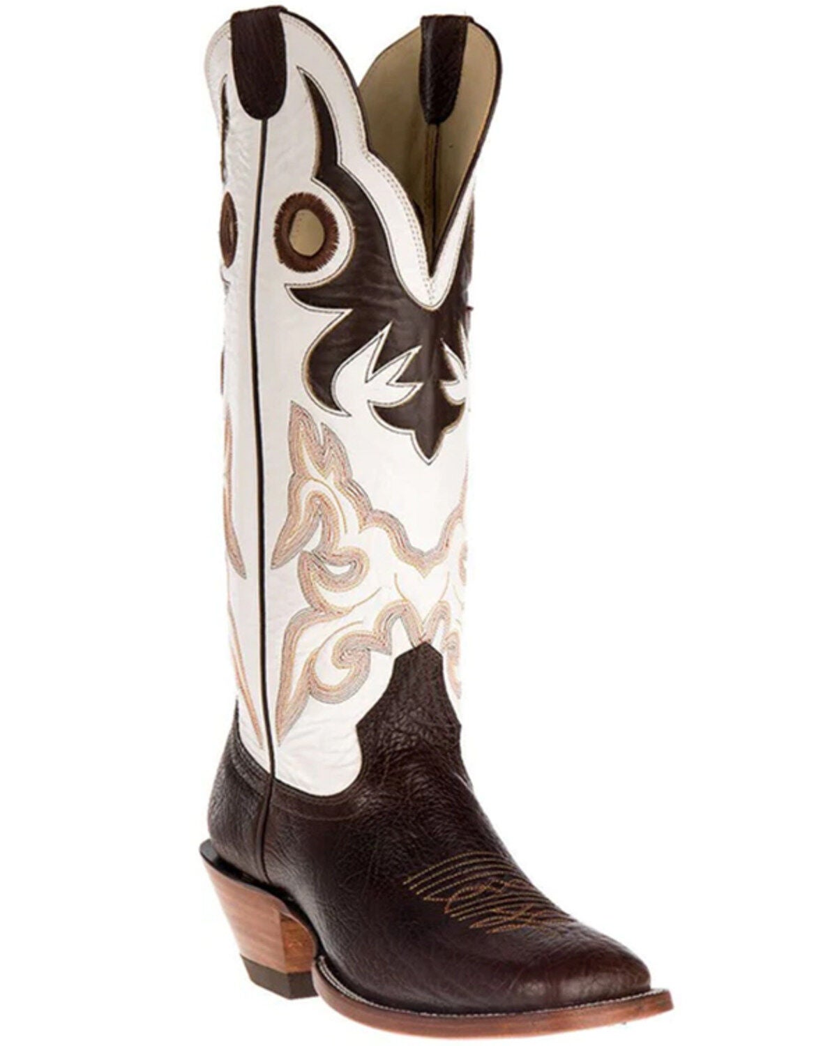 Hondo Boots Men's Spanish Shoulder Western Boots - Broad Square Toe, Chocolate, hi-res