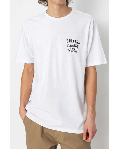 Image #2 - Brixton Men's Logo Short Sleeve Graphic T-Shirt , White, hi-res