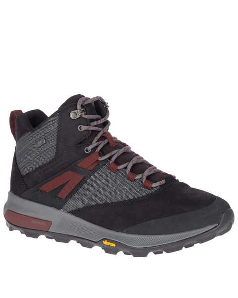 Merrell Men's Zion Waterproof Hiking Boots - Soft Toe, Black, hi-res