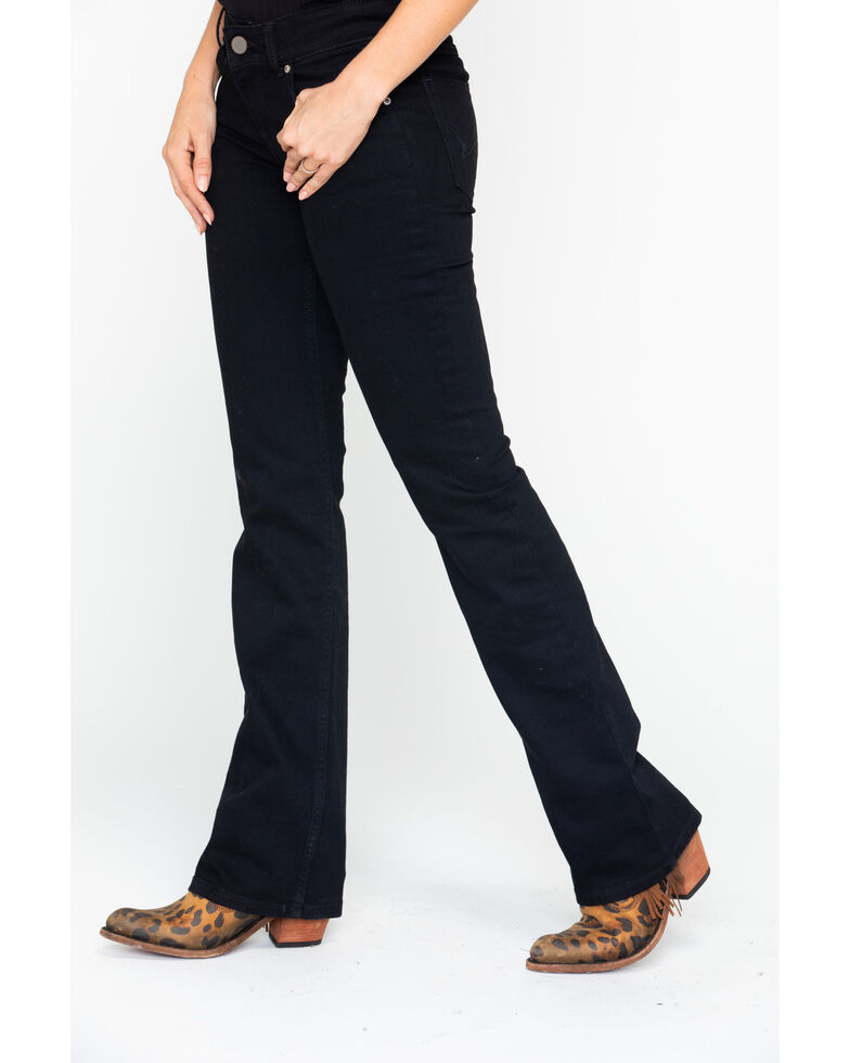 Wrangler Women's Black Mid-Rise Bootcut Jeans | Boot Barn