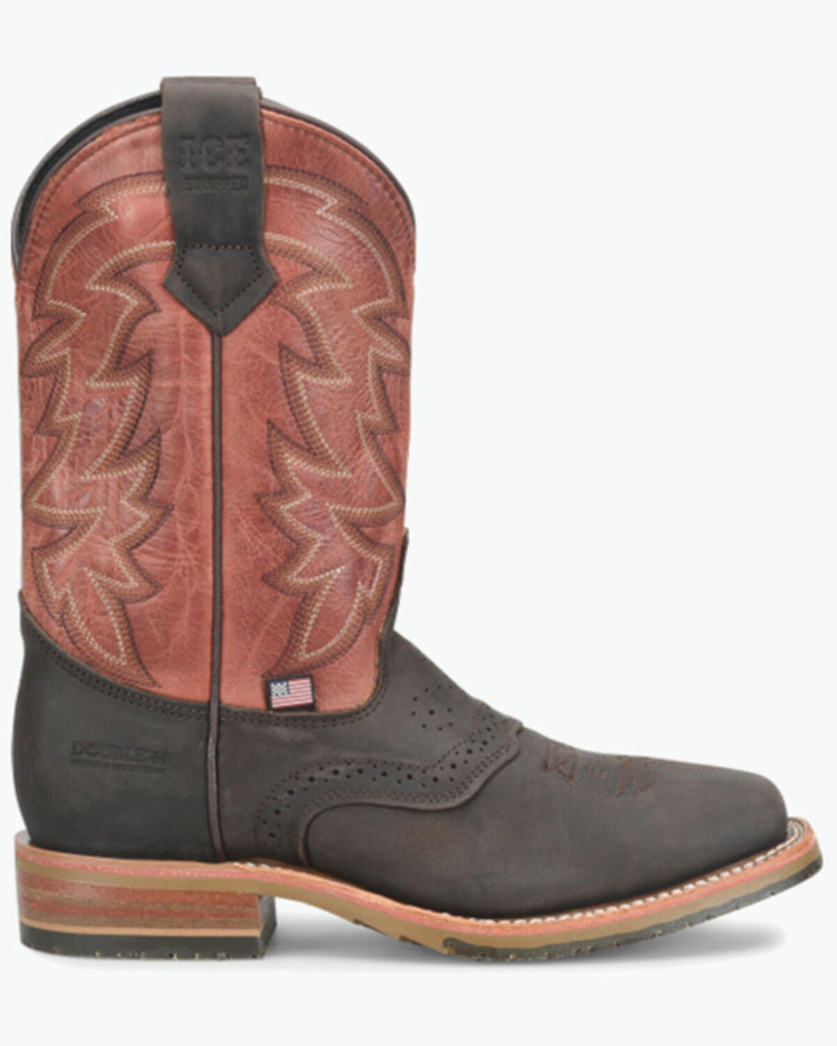 Double H Men's 11" Young Pull-On Work Boots - Steel Toe, Brown, hi-res