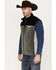 Hooey Men's Color Block Fleece Vest, Charcoal, hi-res