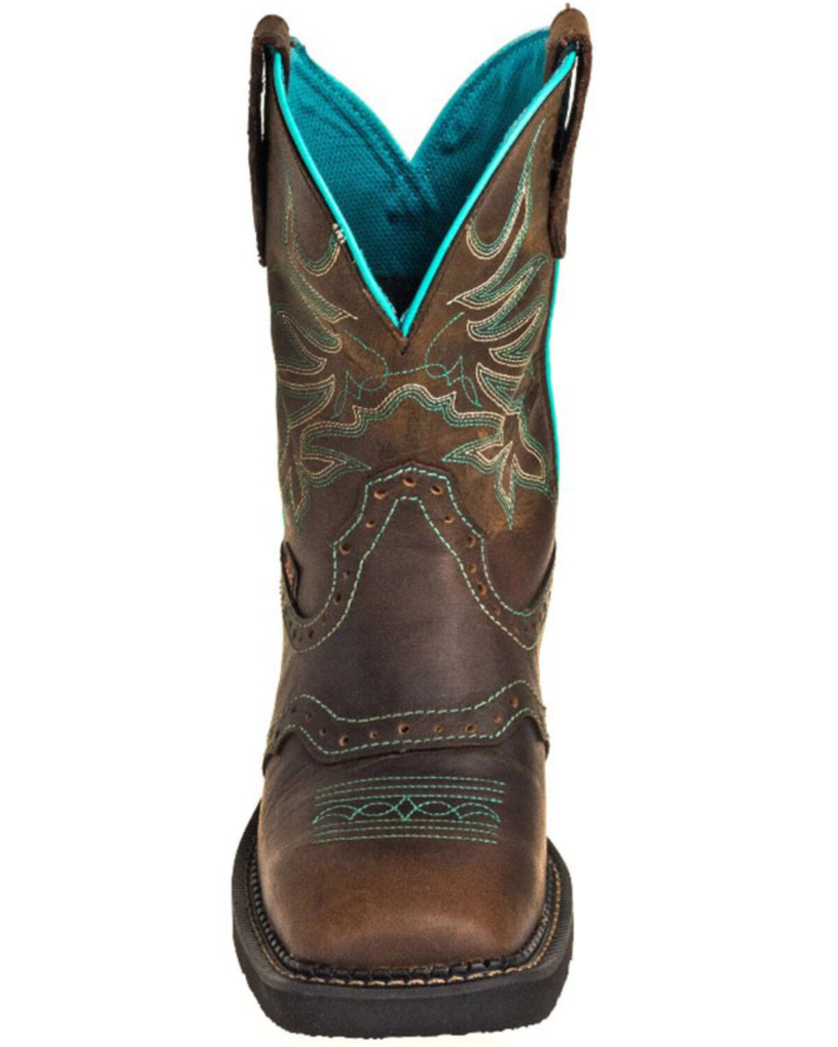 Image #4 - Justin Women's Mandra Chocolate Western Boots - Broad Square Toe, Chocolate, hi-res