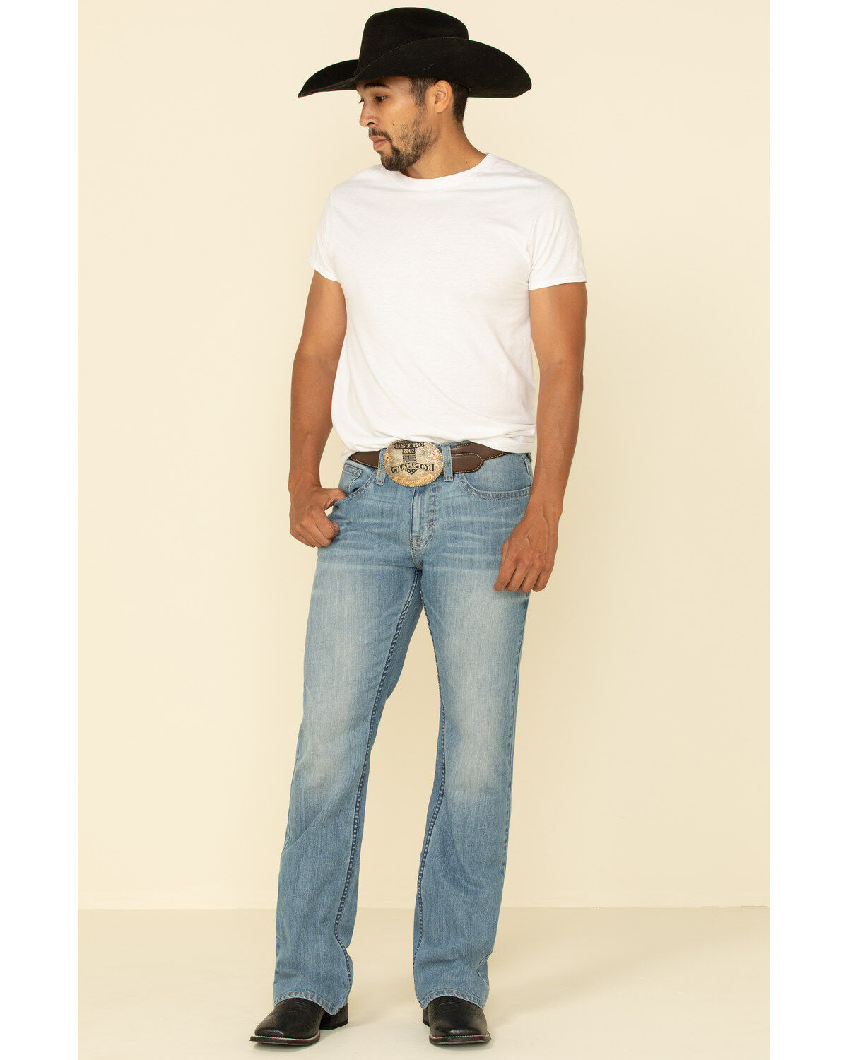 Product Name:  Moonshine Spirit Men's Twister Medium Wash Slim Straight Stretch Denim Jeans