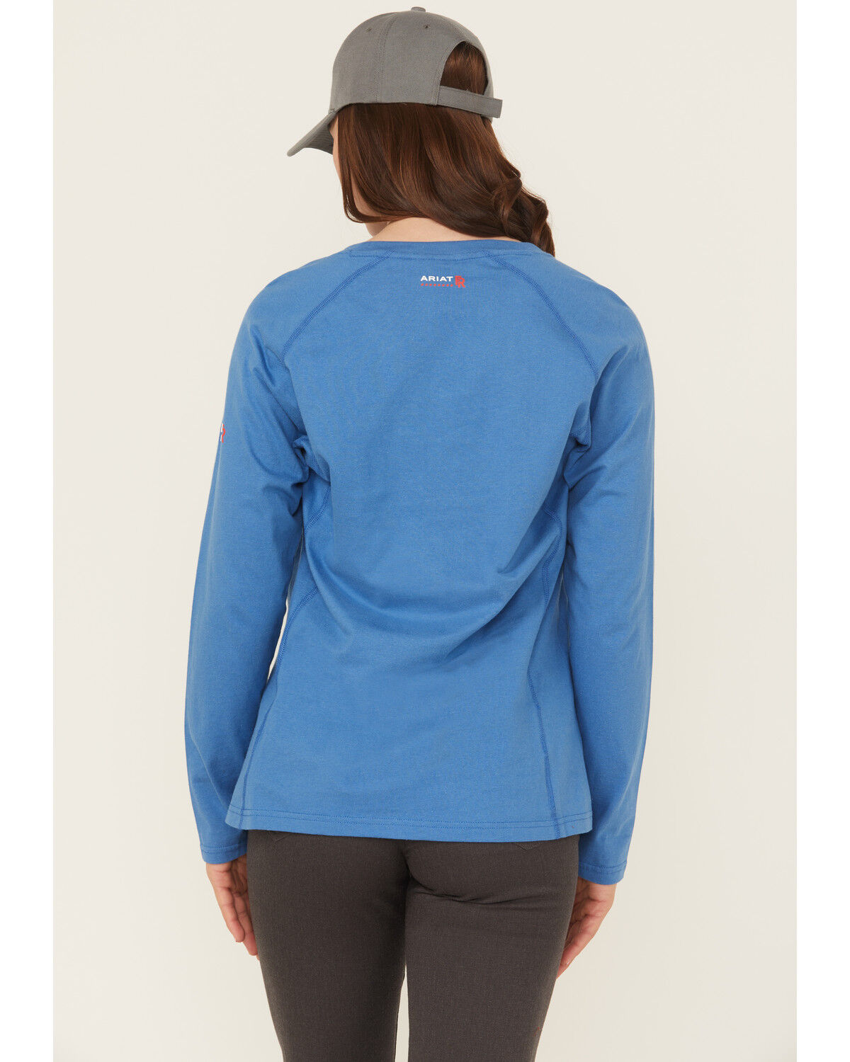 Image #4 - Ariat Women's FR Air Crew Long Sleeve Work Tee, Medium Blue, hi-res