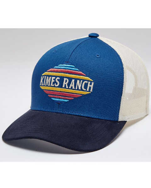Image #1 - Kimes Ranch Men's El Paso Logo Mesh-Back Trucker Cap , Blue, hi-res