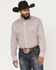 Image #1 - Wrangler Men's Paisley Print Long Sleeve Button-Down Stretch Western Shirt - Tall, Burgundy, hi-res