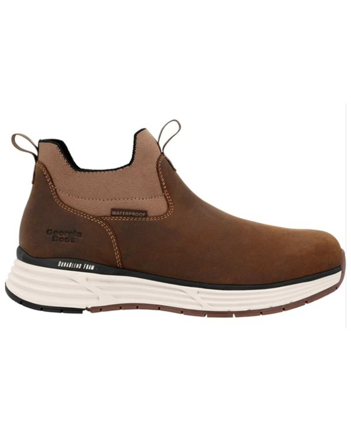 Image #2 - Georgia Boot Men's DuraBlend Sport Chelsea Shoes - Round Toe, Brown, hi-res