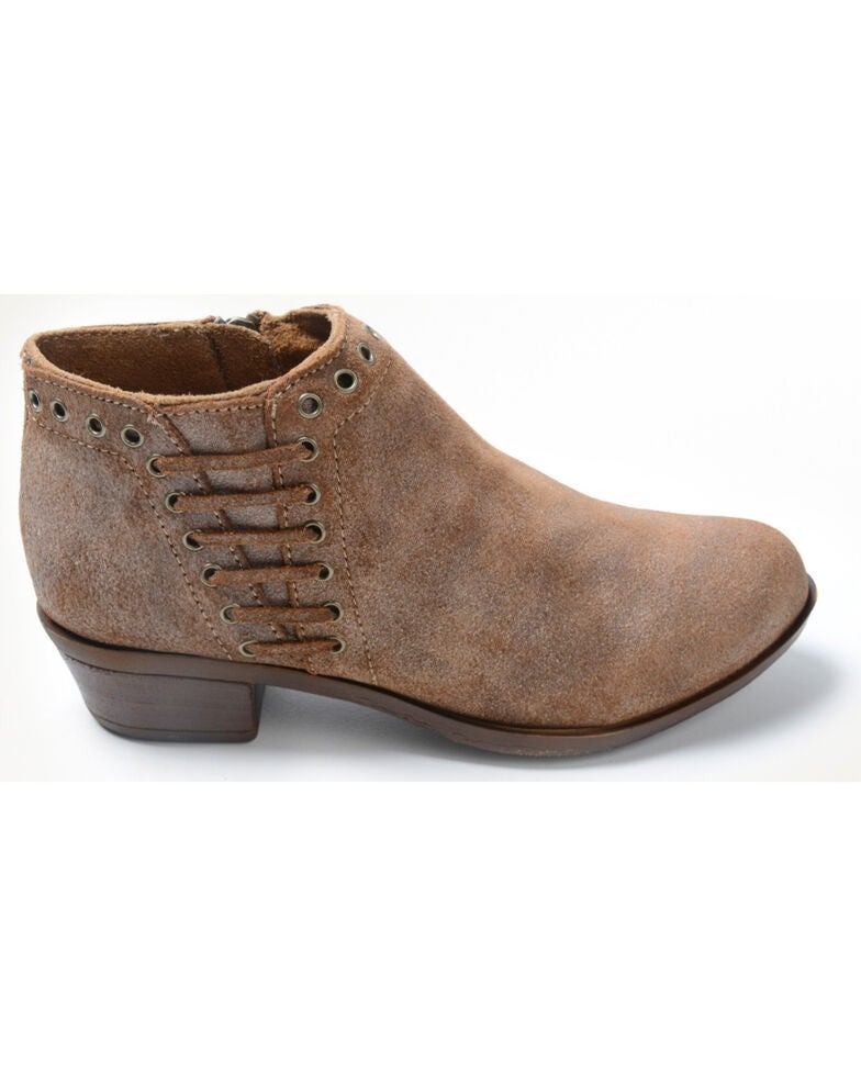 side lace booties