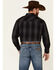 Resistol Men's Azie Large Ombre Plaid Long Sleeve Button Down Western Shirt , Navy, hi-res