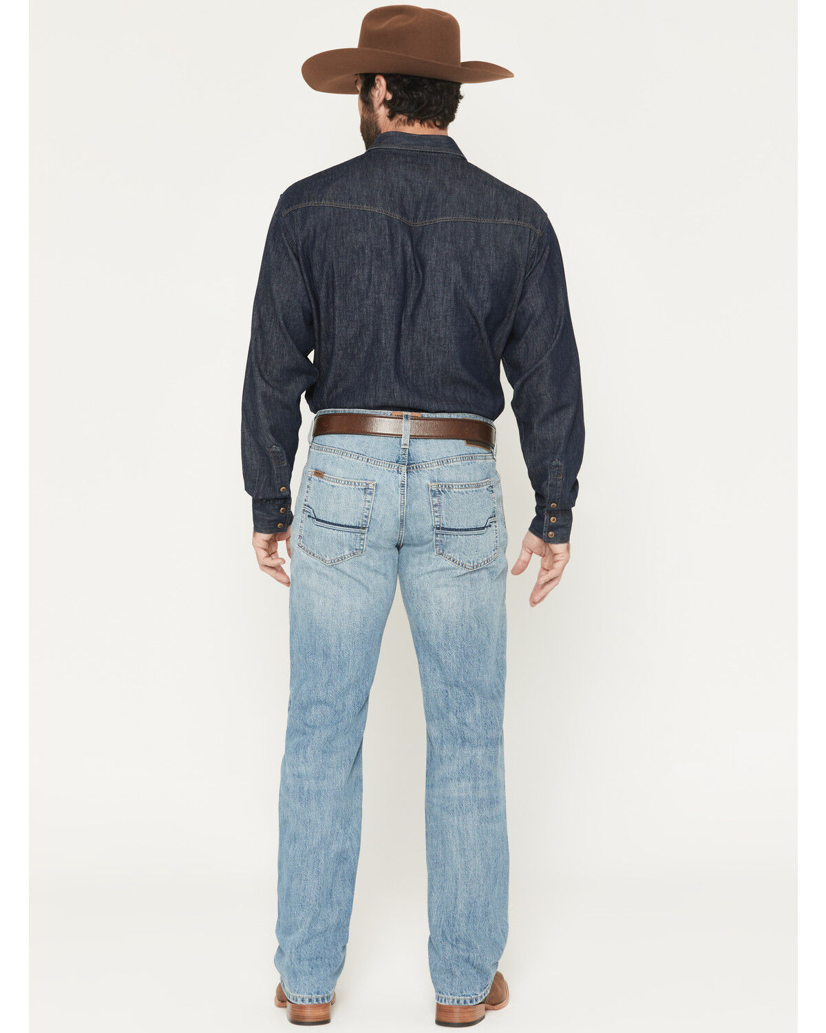 Image #3 - Ariat Men's M5 Randy Light Wash Straight Denim Jeans, Light Wash, hi-res