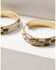 Image #3 - Lainey Wilson Women's Beaded Hoop Earrings, Gold, hi-res