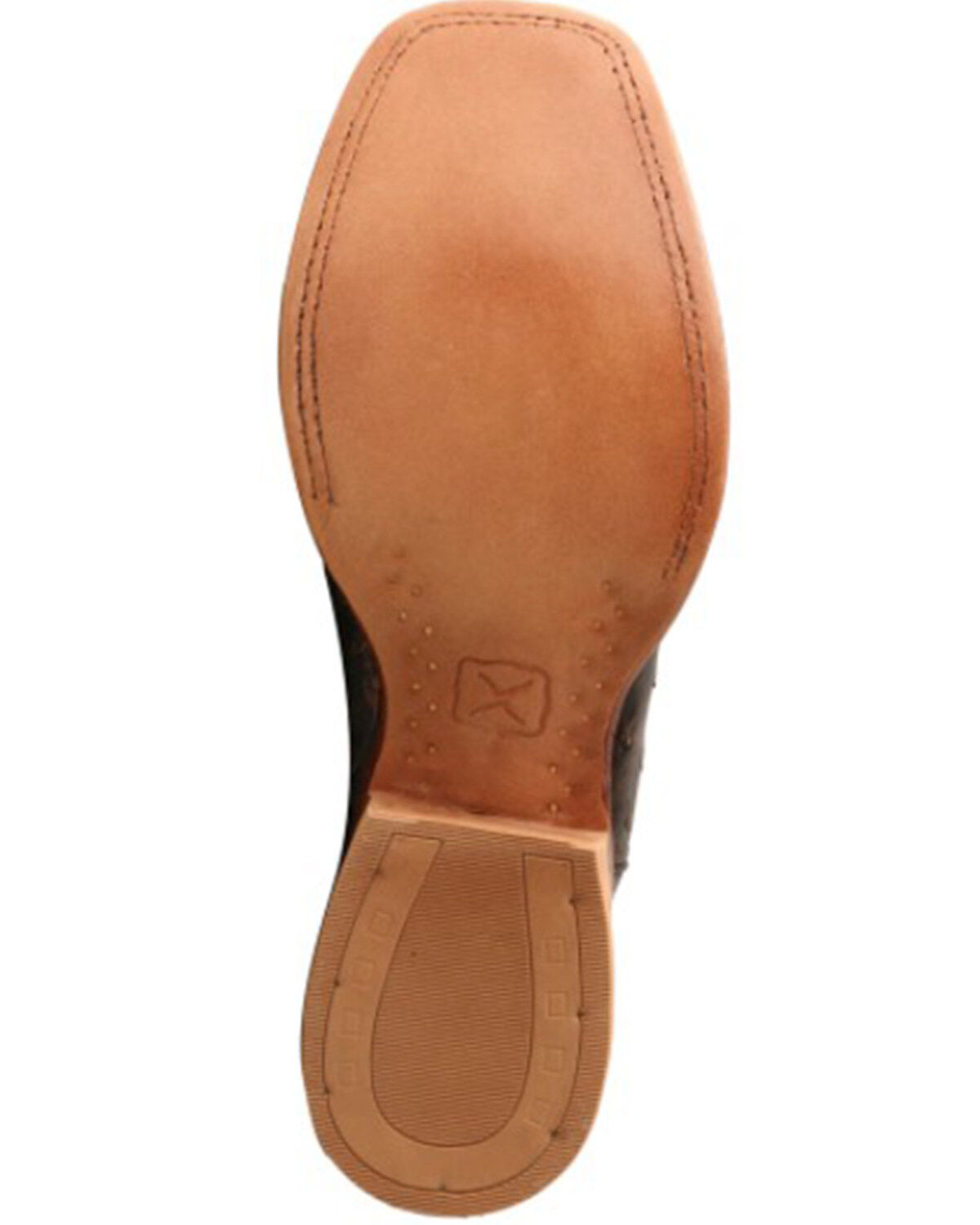 Image #6 - Twistex X Men's Ruff Stock Fill-Quill Ostrich Vamp Exotic Western Boot - Broad Square Toe, Black, hi-res