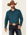 Image #1 - Cody James Men's Ride On Solid Long Sleeve Snap Western Shirt, Turquoise, hi-res