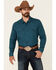Image #1 - Cody James Men's Ride On Solid Long Sleeve Snap Western Shirt , Turquoise, hi-res