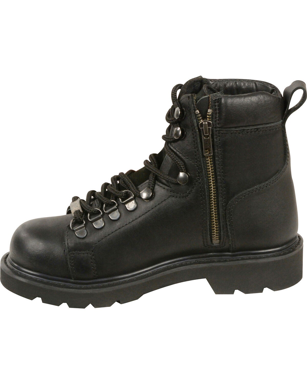 women's boots with laces and zipper