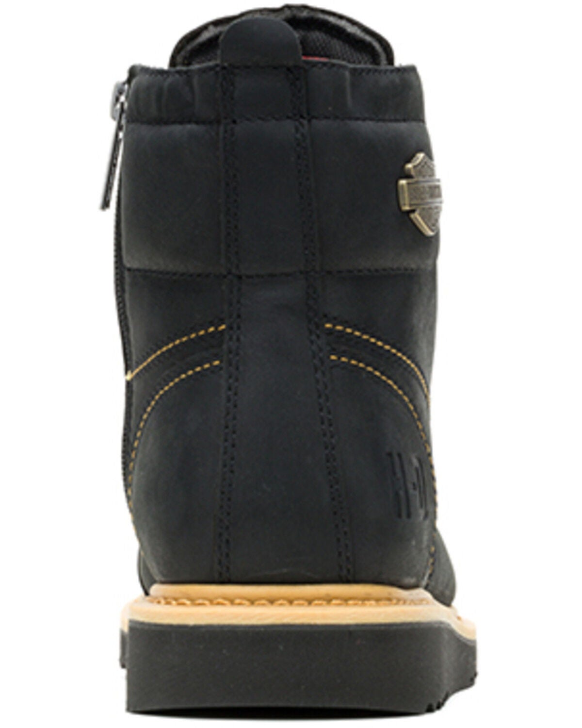 Image #5 - Harley Davidson Men's Hagerman Lace-Up Motorcycle Boots - Moc Toe, Black, hi-res